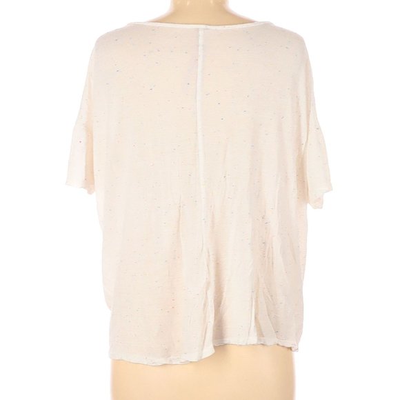 Lani Short Sleeve Blouse in Ivory/Multicolor Dot Print Size M - Picture 3 of 10